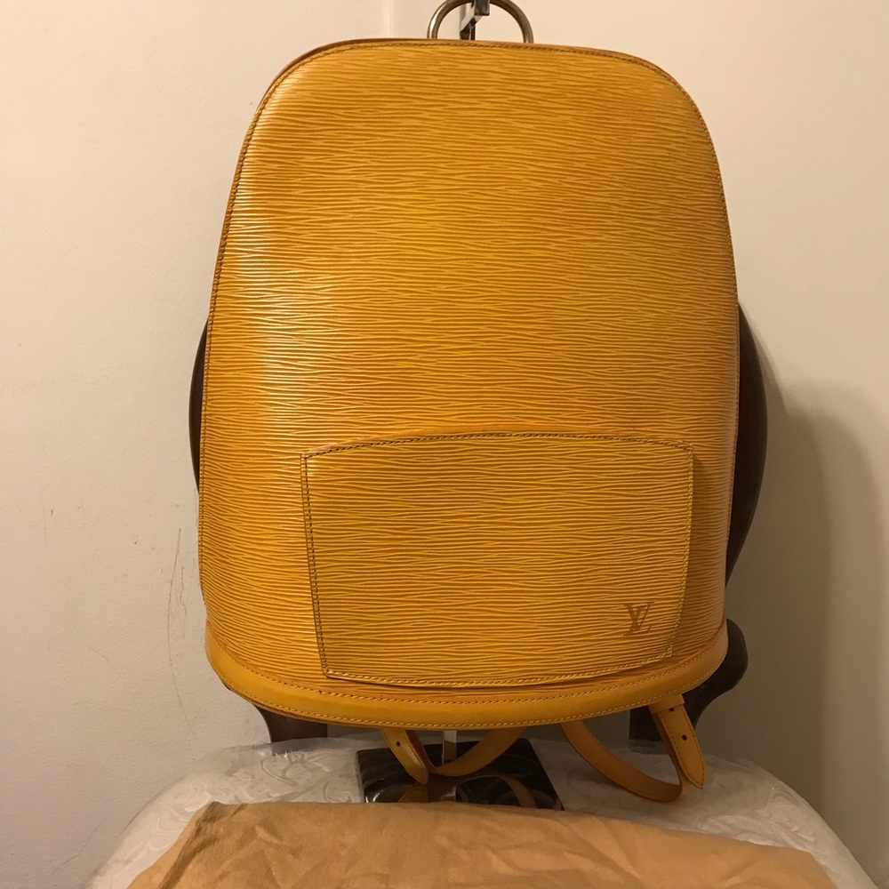 Louis Vuitton Epi yellow backpack